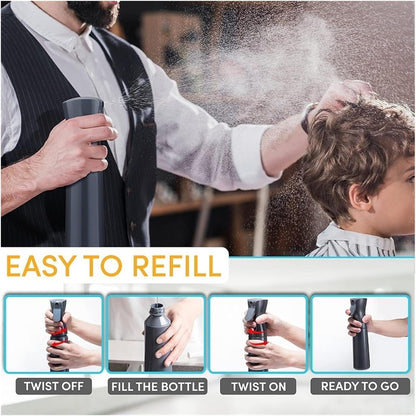 3PCS Professional Barber Neck Duster Set Haircut Beard Shaving Brush Spray Bottle Hairdresser Cleaning Brush Salon Styling Tools(Set 2)