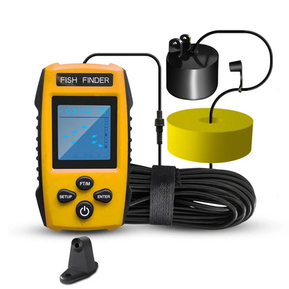 TL88 Fish Finder With Sonar Sensor Transducer, LCD Display, Portable for Boat and Ice Fishing, Handheld Depth Finder Kit - PuriLite