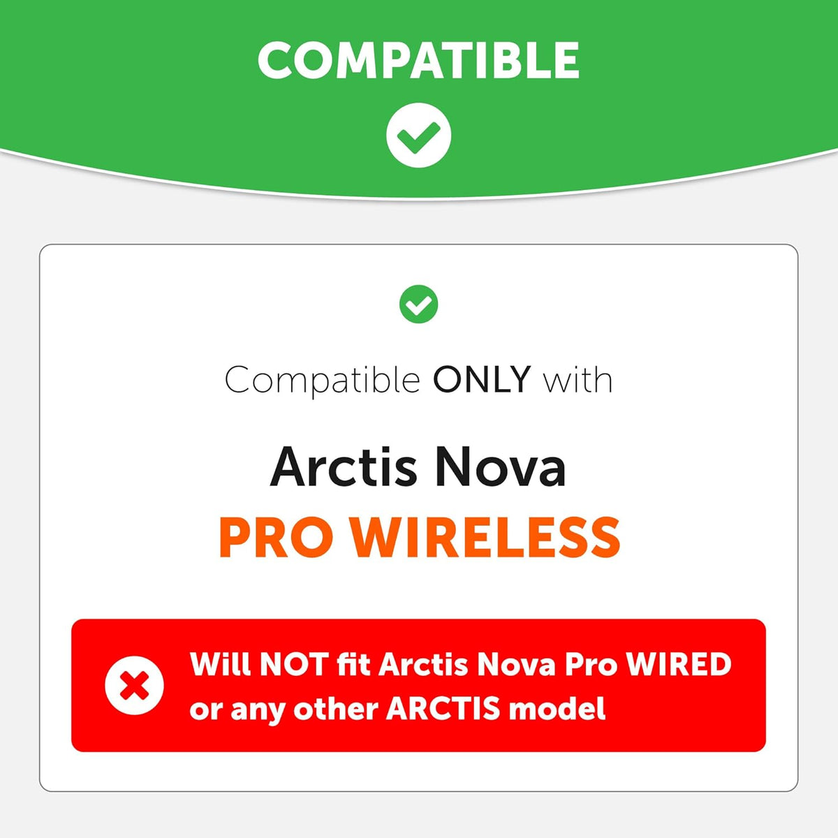 WC Freeze Nova Pro Wireless - Cooling Gel Earpads for Arctis Nova Pro Wireless ONLY (Doesn’t Fit Other Models), Made by Wicked Cushions, Improved Durability, Thickness & Sound Isolation | Black - PuriLite