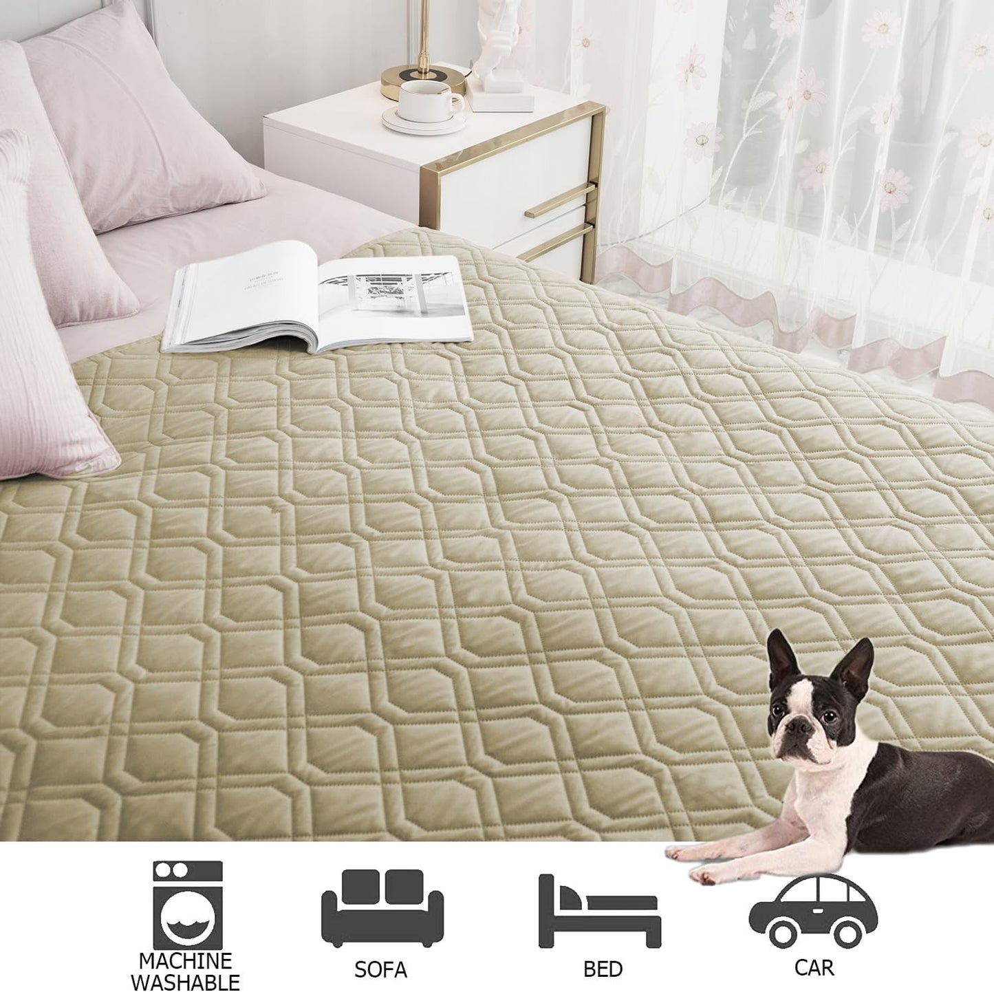 Ameritex Waterproof Dog Bed Cover Pet Blanket for Furniture Bed Couch Sofa Reversible - PuriLite