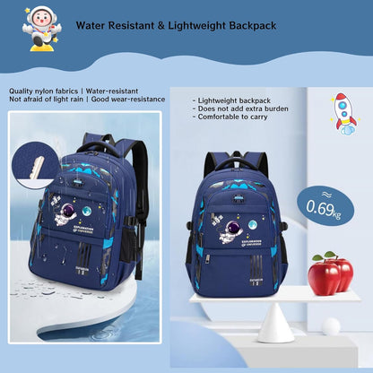 MITOWERMI Astronaut-space Backpack for Boys-Girls Elementary Middle School Bags for Girls Kids Bookbag - PuriLite
