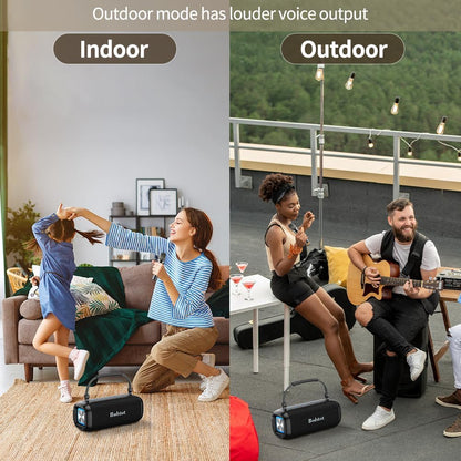 Portable Karaoke Machine, Bluetooth Speaker with Microphone, Three Echo Levels, Indoor and Outdoor Modes, IPX6, BT 5.3, Supports AUX, TF, USB - PuriLite