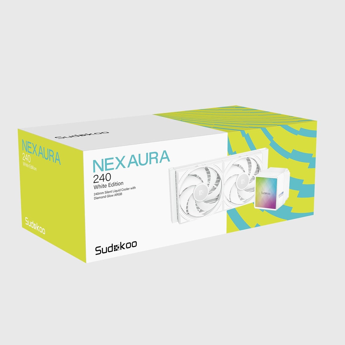 Sudokoo NEXAURA 240 Liquid CPU Cooler: 240mm AIO CPU Cooler with PWM Pump & ARGB Pump Head - Water Cooling with FDB Fans for Intel LGA 1851/1700/1200/115X AMD AM5/AM4 - Black - PuriLite