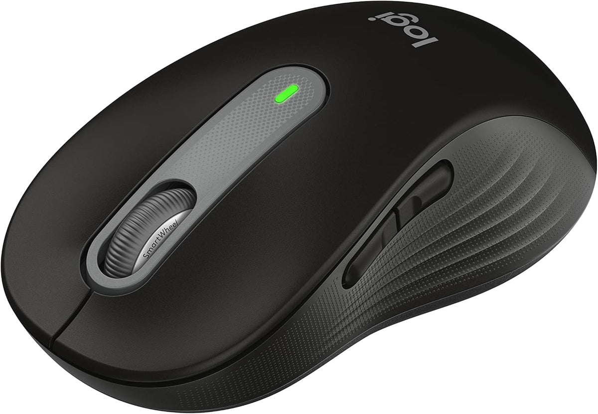 Logitech Signature M650 L Full Size Wireless Mouse - For Large Sized Hands, 2-Year Battery, Silent Clicks, Customizable Side Buttons, Bluetooth, for PC/Mac/Multi-Device/Chromebook - Black - PuriLite