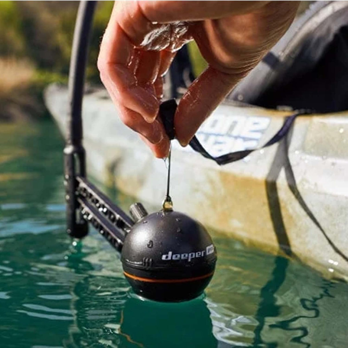 Deeper PRO+ 2 Sonar - Portable Fish Finder and Depth Finder for Kayaks, Boats and Ice Fishing with GPS Enabled | Castable Deeper Sonar with Free User Friendly App - PuriLite