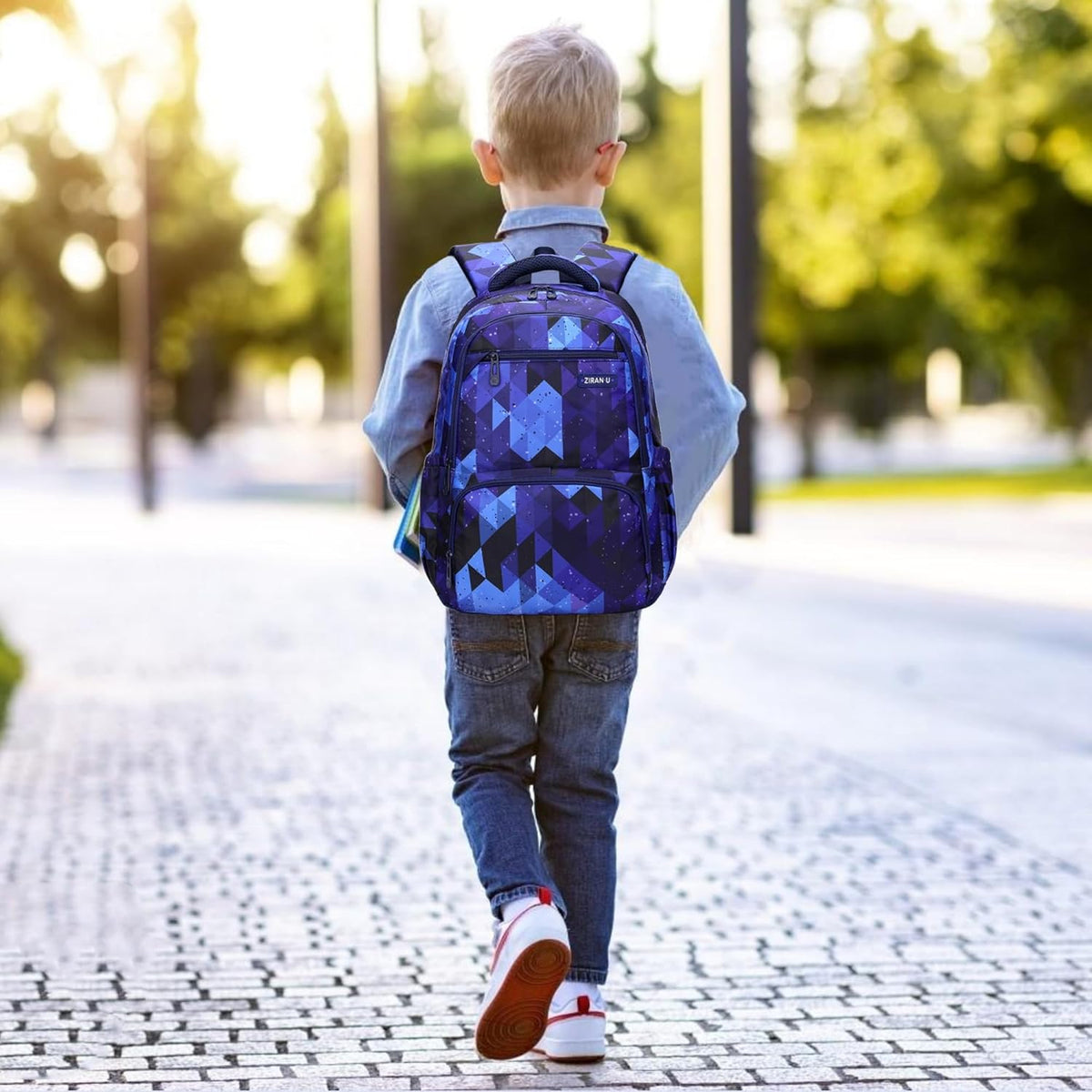 Kids Backpack for Boys Girls Nylon Elementary School Bags Durable Children Bookbags Casual Travel Back Pack - PuriLite