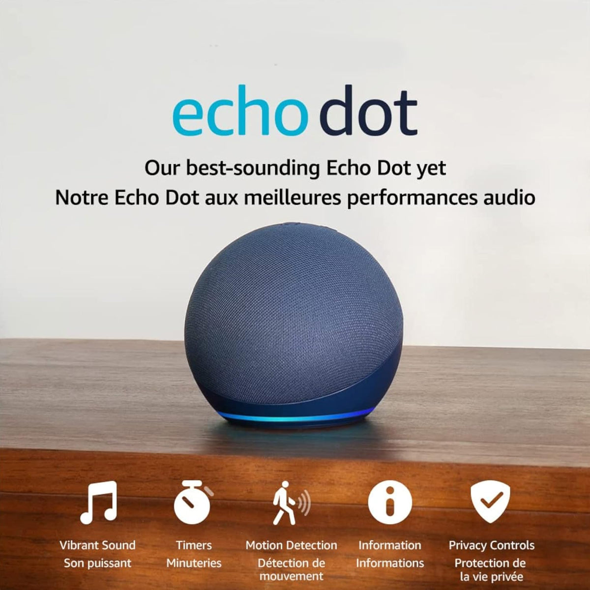 Amazon Echo Dot (newest model), Vibrant sounding Alexa speaker, Great for bedrooms, dining rooms and offices, Charcoal - PuriLite