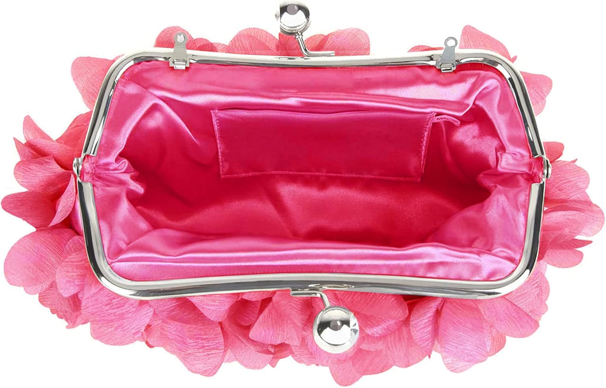 JAMBHALA Clutch Evening Handbags Floral Appliques Small Clutch Purses for Women - PuriLite