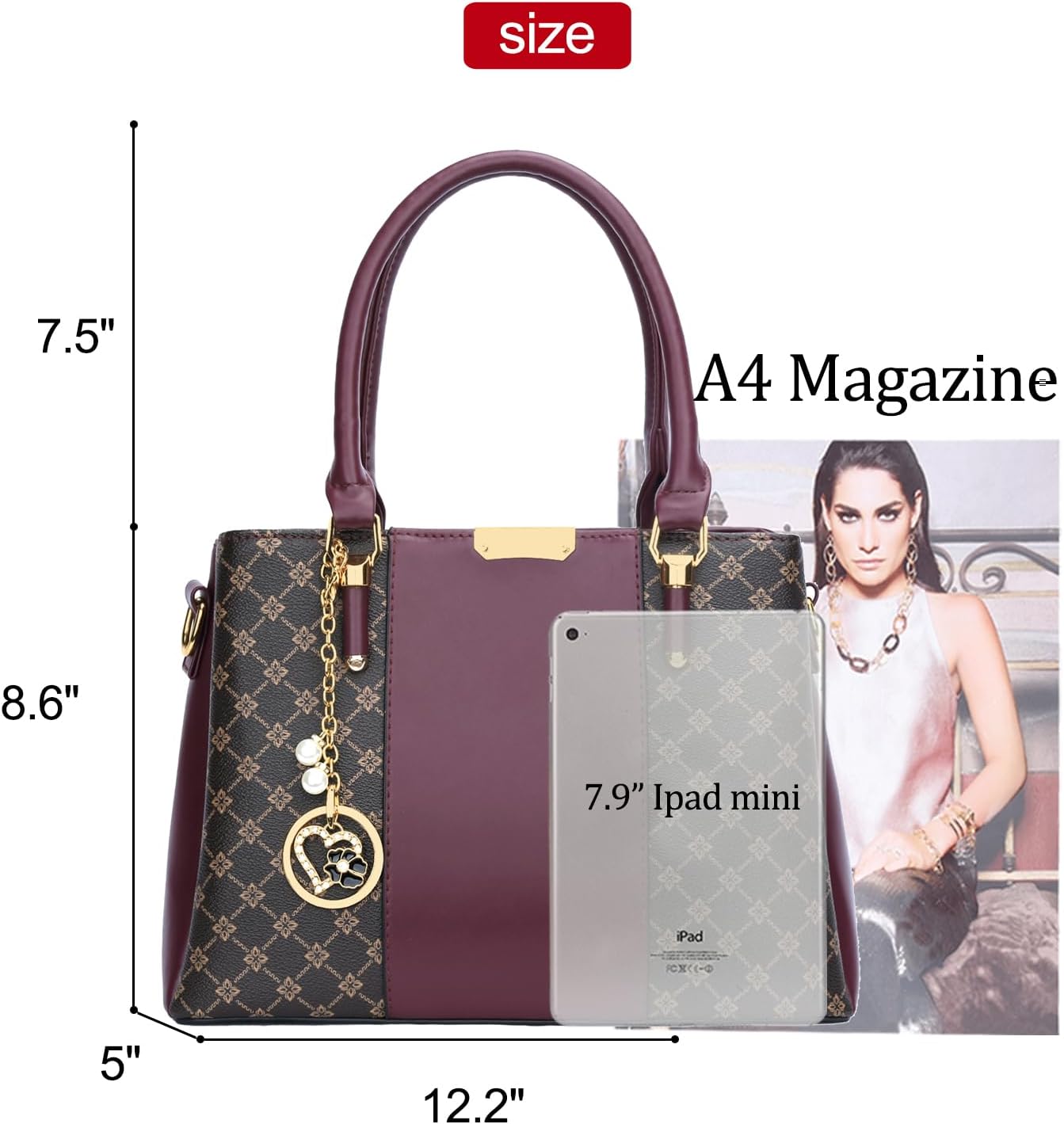 KKXIU Trendy Tote Bag for Women Lightweight Oxford Big Capacity Shoulder Purses and Handbags - PuriLite