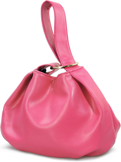 Women's Clutch Soft Vegan Leather Hobo Top Handle Bag Small Tote Purse - PuriLite