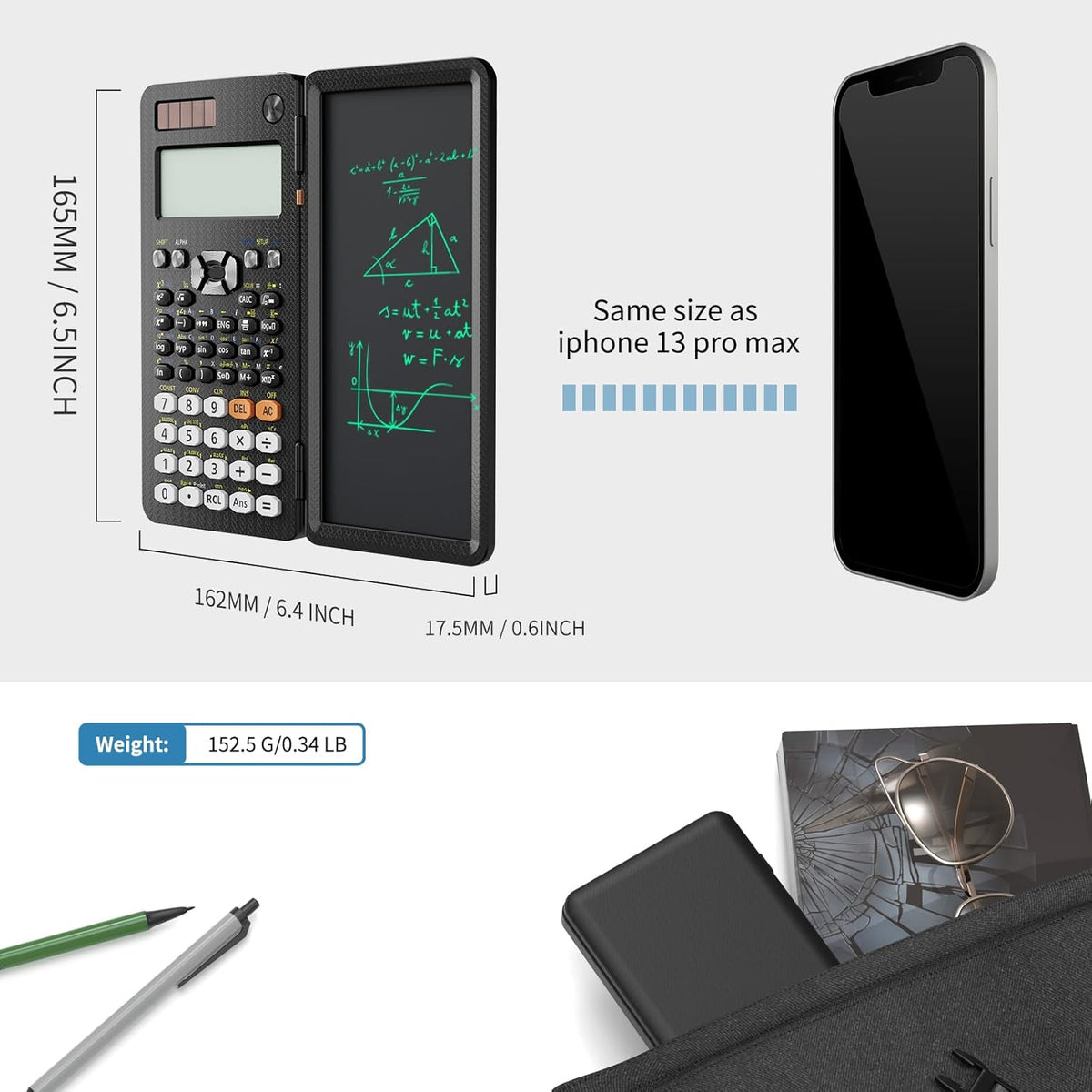 ROATEE 991ES Plus Scientific Calculator | Engineering Calculator | High School Calculator | College Calculator | Multiview Calculator | Solar &  Battery Powered Calculator - PuriLite