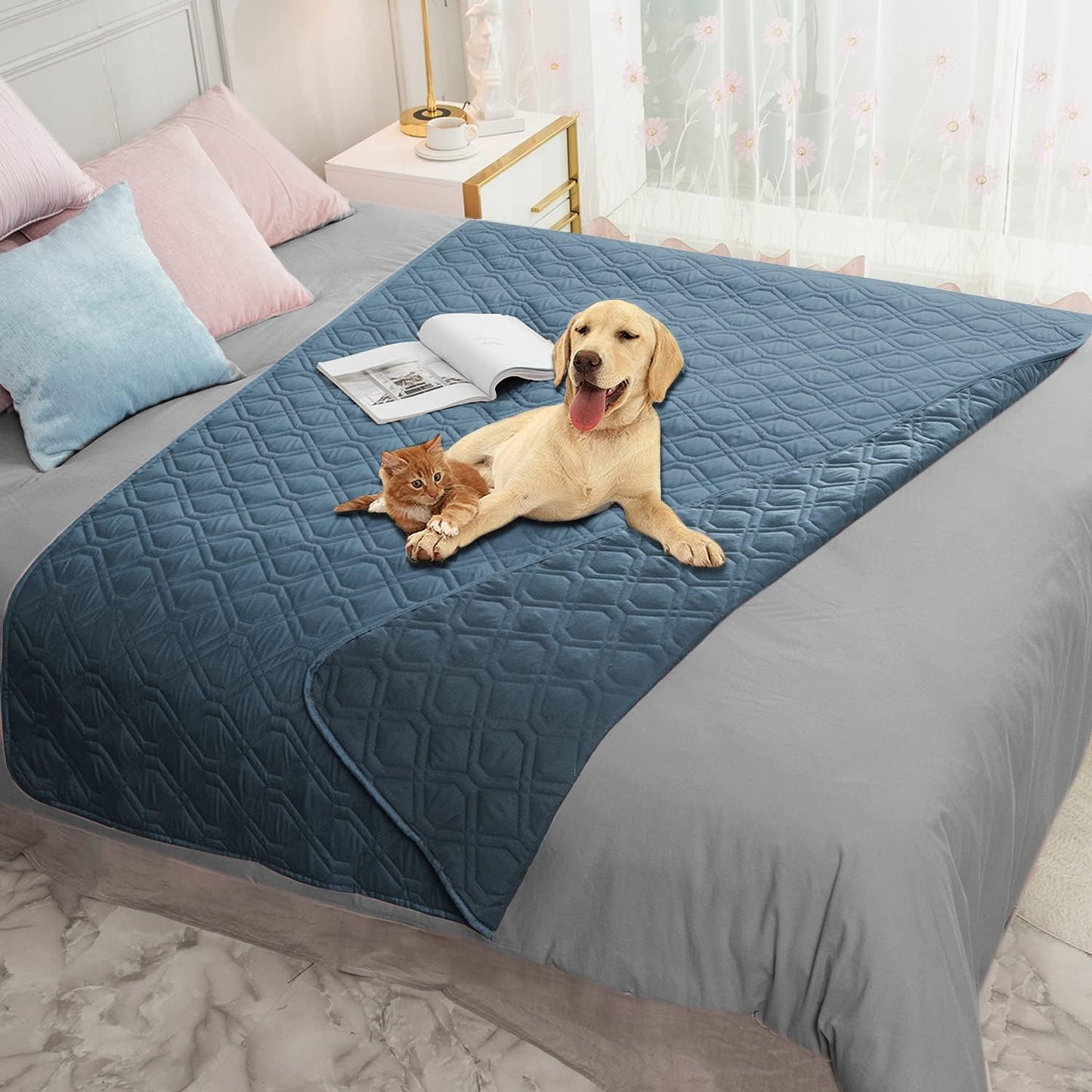 Ameritex Waterproof Dog Bed Cover Pet Blanket for Furniture Bed Couch Sofa Reversible - PuriLite
