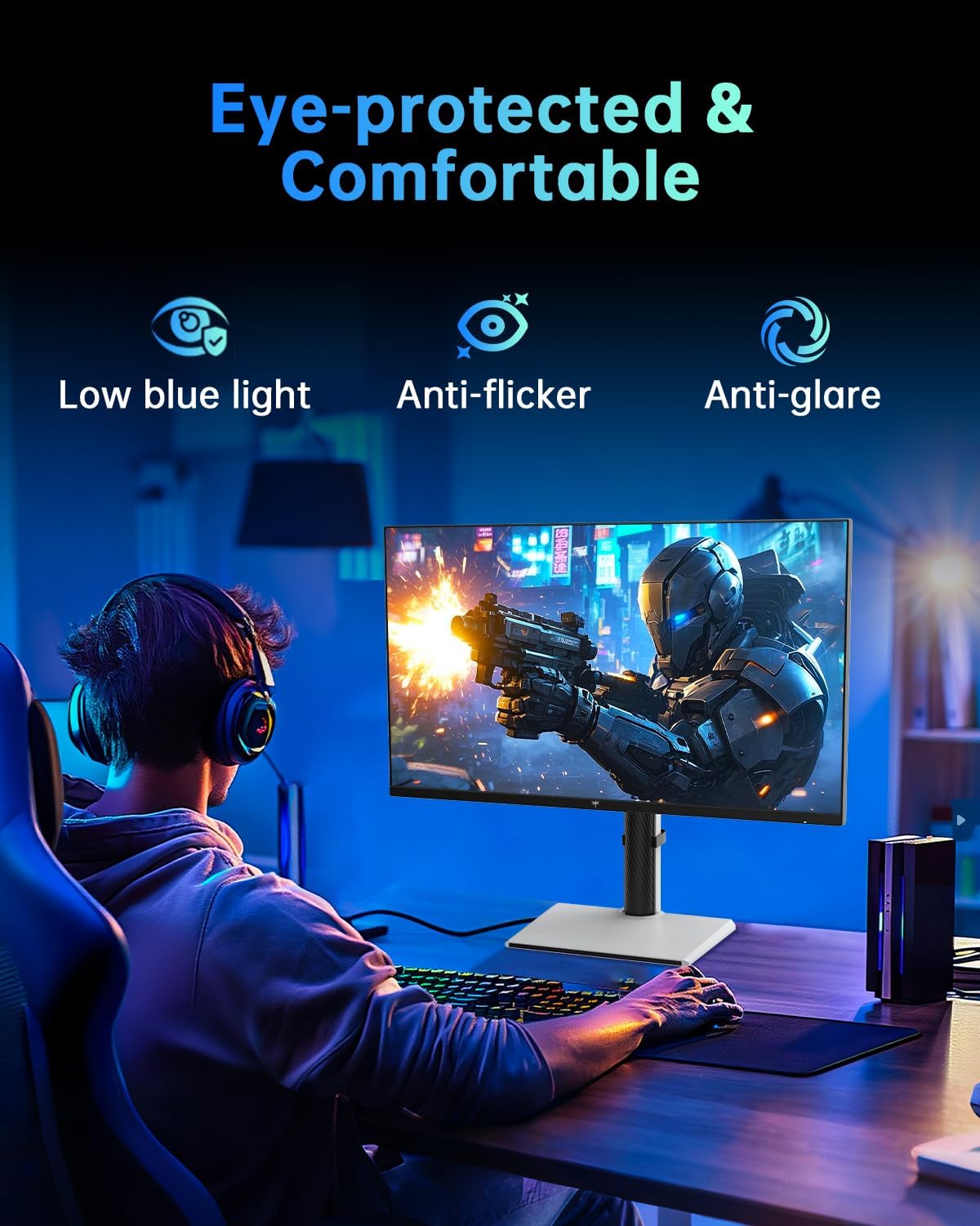 KTC 32 Inch 2K Computer Monitor, IPS 1440p Monitor with Ultra-Thin Bezels, HDR10, Freesync/G-sync, HDMI/DP Ports, Tilt Adjustable, Eyecare, Ideal for Business, Office, and Casual Gaming - PuriLite