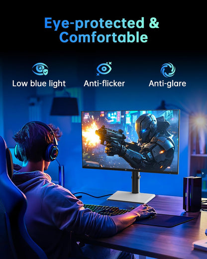 KTC 32 Inch 2K Computer Monitor, IPS 1440p Monitor with Ultra-Thin Bezels, HDR10, Freesync/G-sync, HDMI/DP Ports, Tilt Adjustable, Eyecare, Ideal for Business, Office, and Casual Gaming - PuriLite
