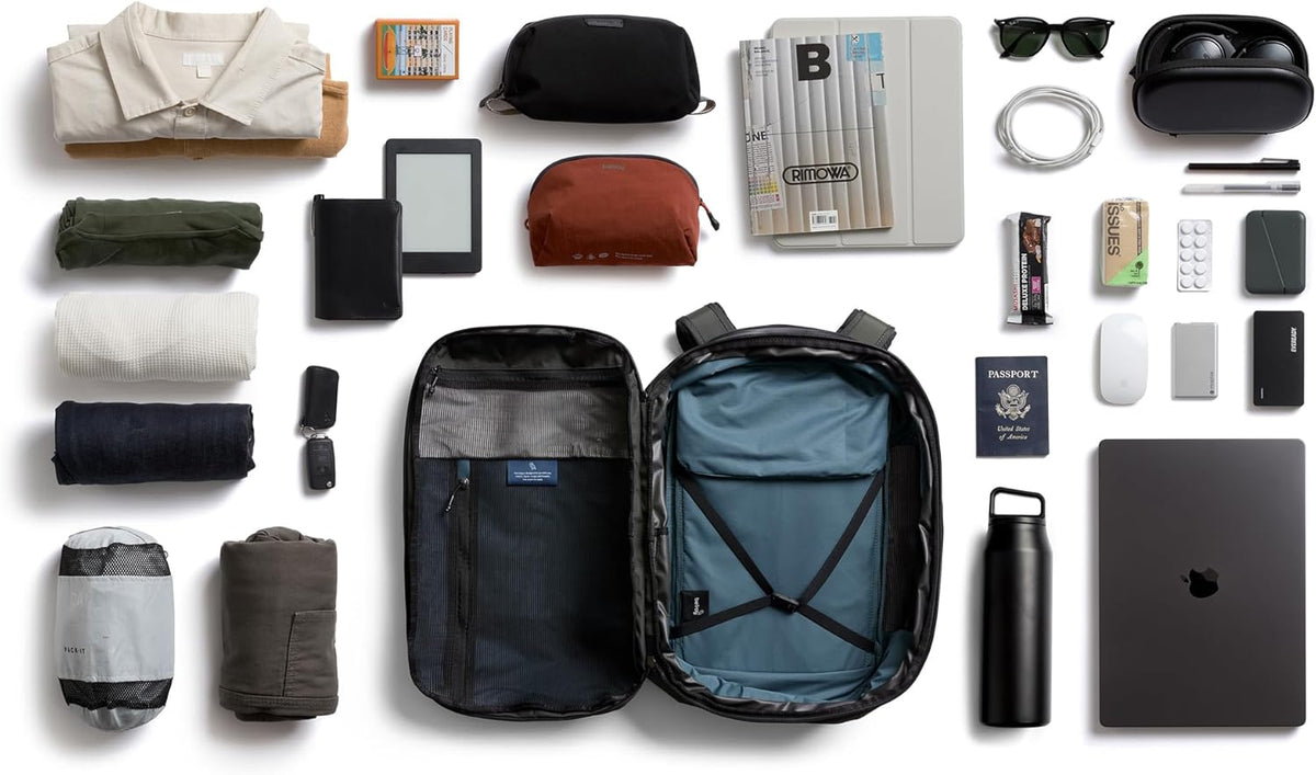 Bellroy Transit Travel Pack Pro (30–38 liter carry-on travel backpack, with laptop sleeve) - PuriLite