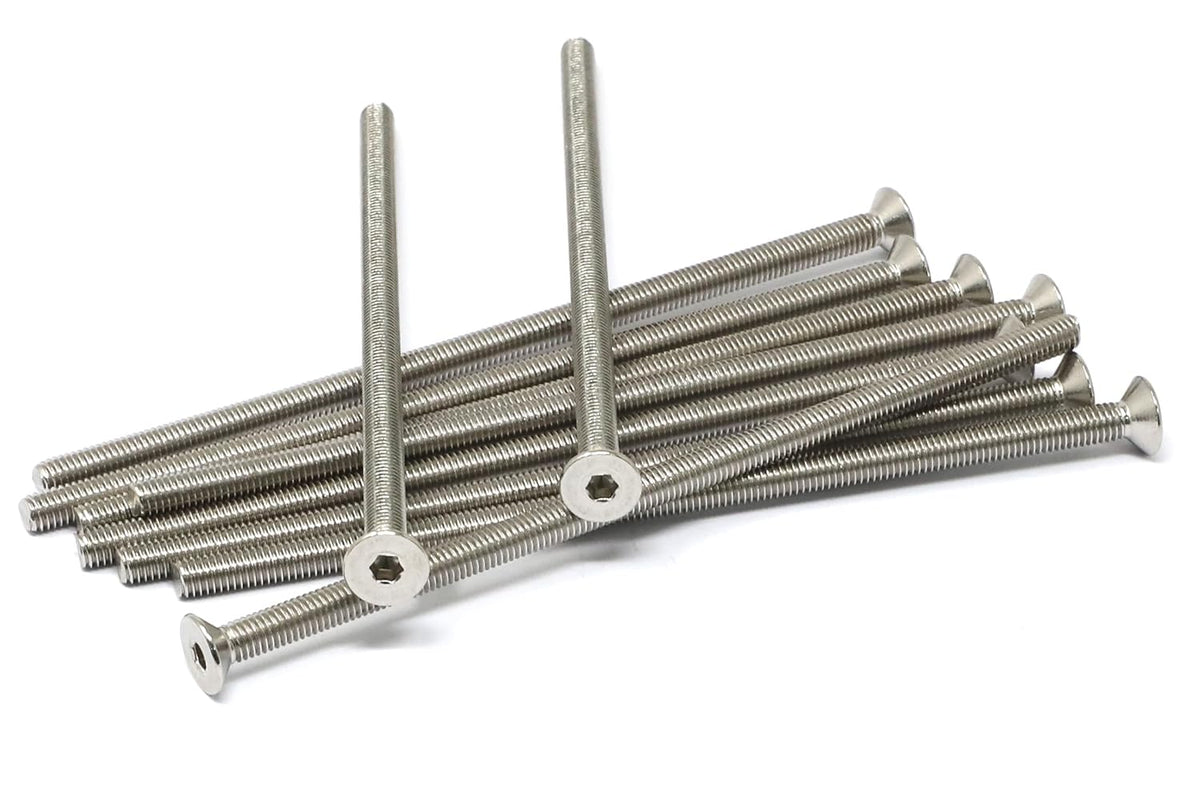 iexcell 5 Pcs M8 x 80mm Thread Pitch 1.25 mm Stainless Steel 304 Hex Socket Flat Head Cap Screws Bolts Kit - PuriLite