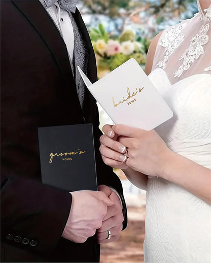 GroomBrideGifts Wedding Vow Book for His and Hers, Soft Touch, Perfectly Sized Bride and Groom Vow Books, Wedding Essentials, Wedding Registry Ideas, His and Hers Gifts - PuriLite