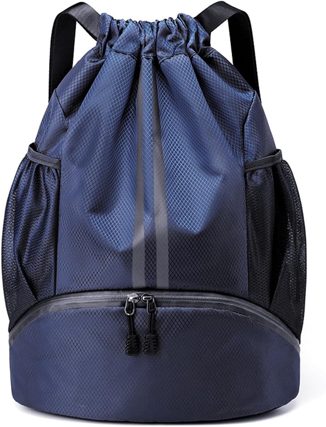 Hoedia Sports Drawstring Backpack - String Swim Gym Bag with Shoes Compartment and Wet Proof Pocket for Women/Men - PuriLite