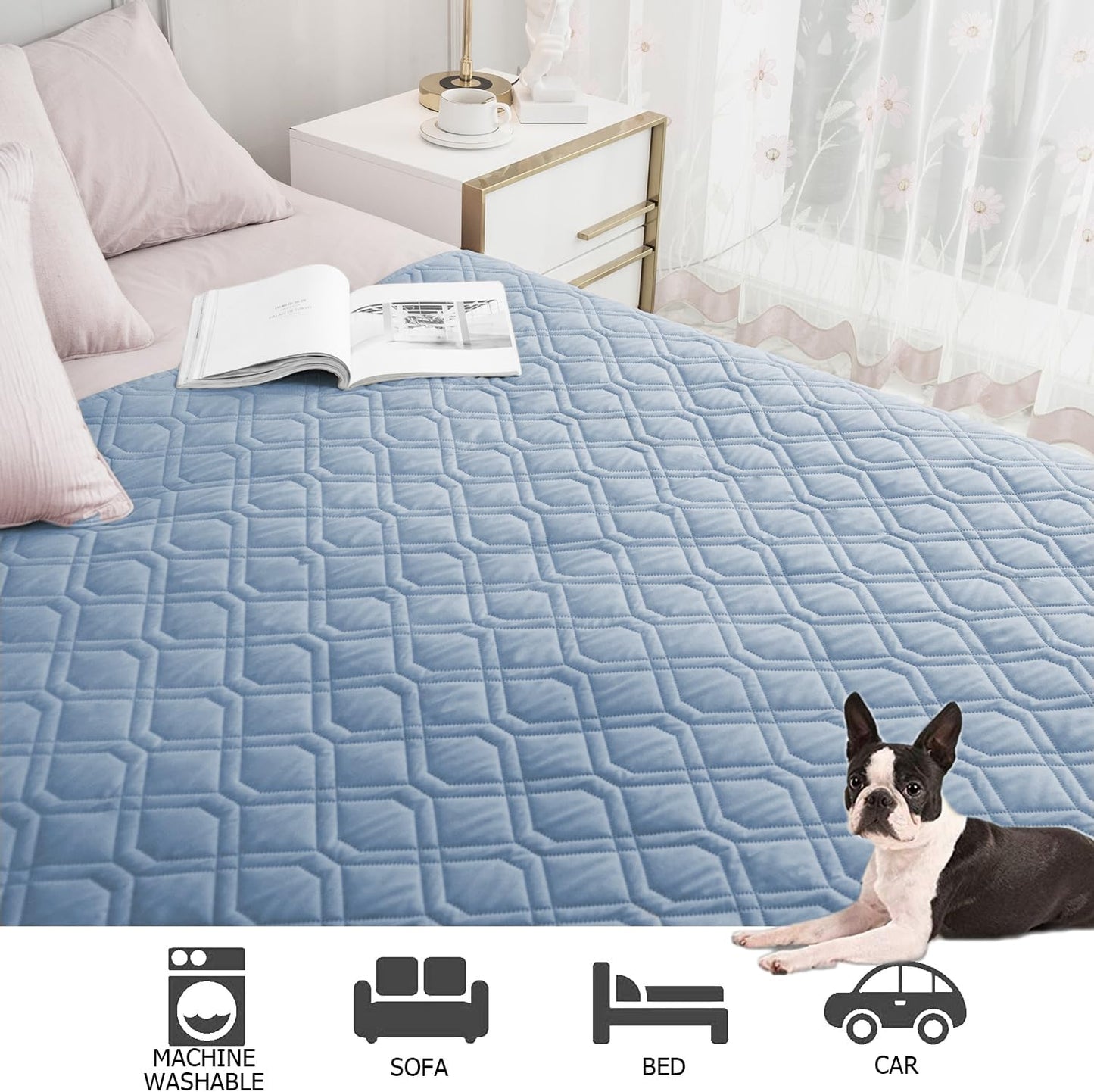 Ameritex Waterproof Dog Bed Cover Pet Blanket for Furniture Bed Couch Sofa Reversible - PuriLite