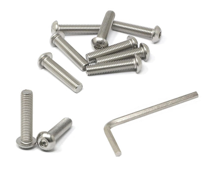 iexcell 50 Pcs M6 x 20mm Thread Pitch 1 mm Stainless Steel 304 Hex Socket Button Head Cap Screws Bolts Kit - PuriLite