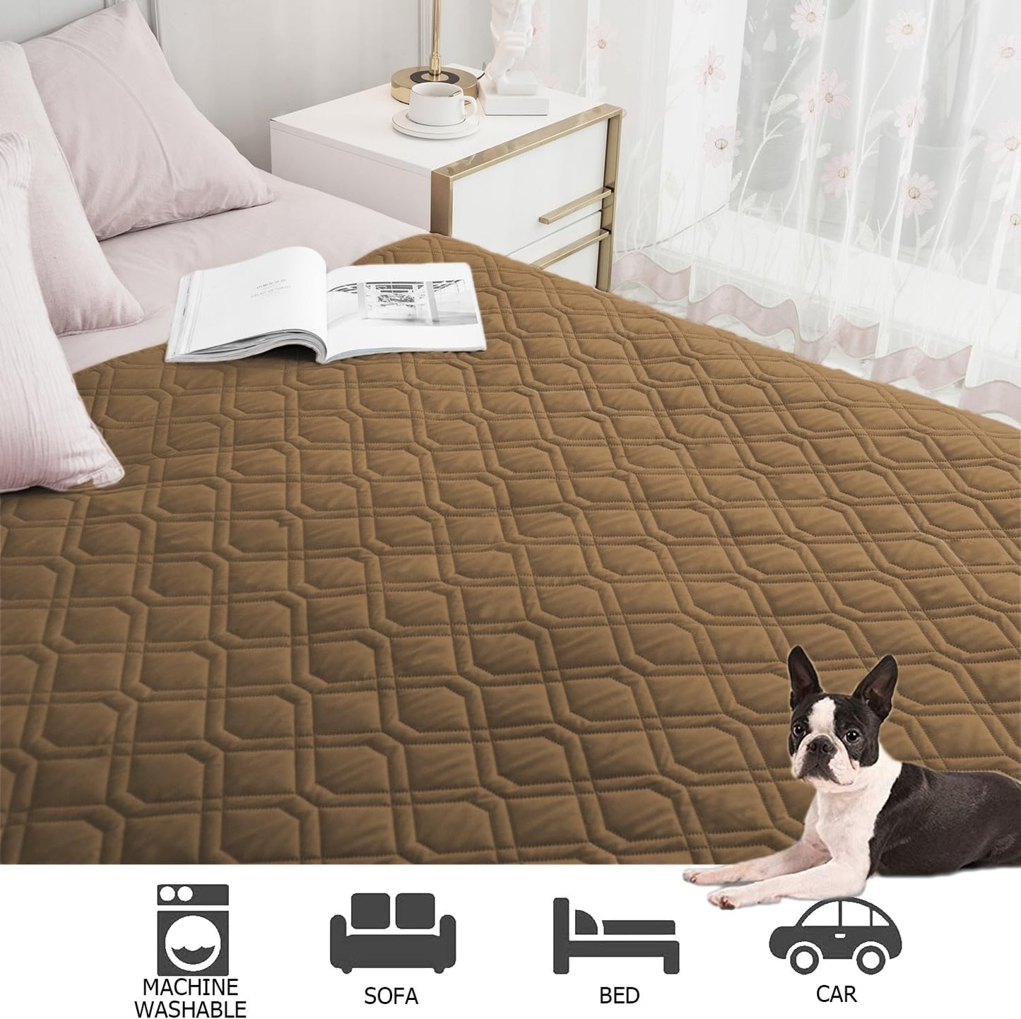 Ameritex Waterproof Dog Bed Cover Pet Blanket for Furniture Bed Couch Sofa Reversible - PuriLite