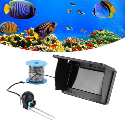 Brilluxa Fishing Camera, Portable Fish Finder, 5 Inch HD Display, 12V 0.34MP, Underwater Fishing Camera, Ice Fishing, Boat & Kayak Fish Finder (30m/98.4ft Cable) - PuriLite