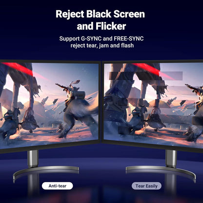 UGREEN VESA Certified DisplayPort 1.4 Cable, DP 8K@60Hz, 4K@144Hz, 1080P@240Hz, Support 32.4Gbps HDR, FreeSync G-Sync, Braided Cord for HDTVs, Gaming Monitors, PC Graphics (6ft) - PuriLite