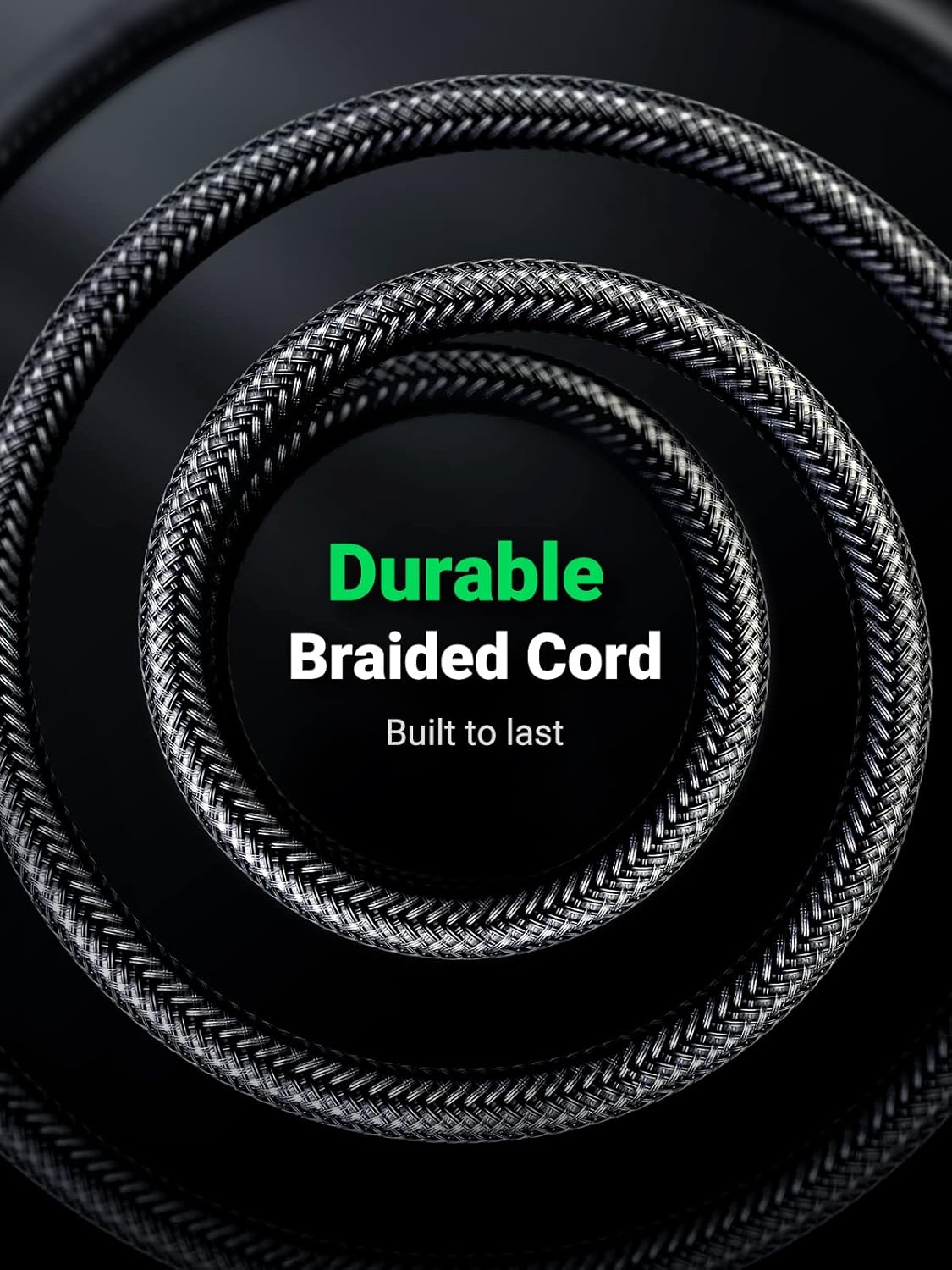 UGREEN 1/8 to 1/4 Inch Cable, 3.5mm TRS to 6.35mm Audio Cable Guitar to Aux Male Cord with Zinc Alloy Housing and Nylon Braid for Amplifier, Mixer, Digital Keyboard, Home Theater, Laptop, 6.6FT - PuriLite