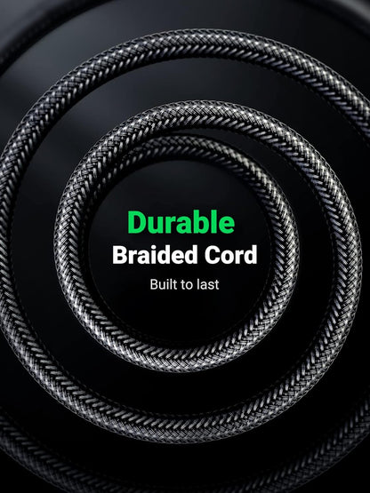 UGREEN 1/8 to 1/4 Inch Cable, 3.5mm TRS to 6.35mm Audio Cable Guitar to Aux Male Cord with Zinc Alloy Housing and Nylon Braid for Amplifier, Mixer, Digital Keyboard, Home Theater, Laptop, 6.6FT - PuriLite