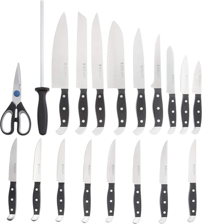 J.A. Henckels International Statement 20-pc Knife Block Set - Dark Brown - PuriLite