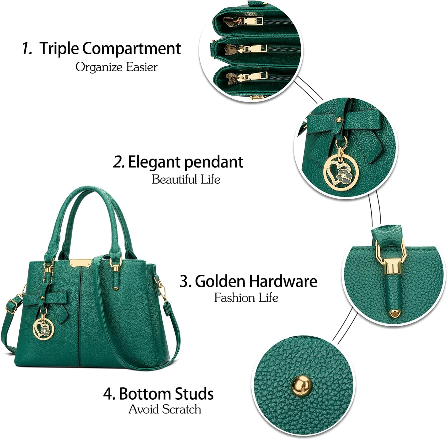 KKXIU Trendy Tote Bag for Women Lightweight Oxford Big Capacity Shoulder Purses and Handbags - PuriLite