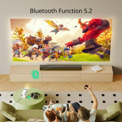 Mini Projector with Bluetooth and 50% Zoom, YOTON Y4 Auto Keystone 270° Rotation Portable Movie Projecteur 1080P Support, Compatible with Android/iOS/HDMI/PS5 - PuriLite