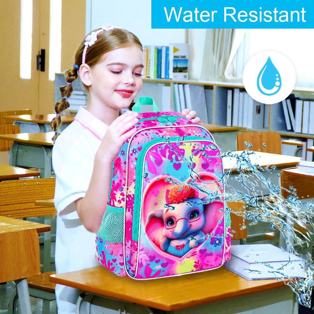 3pcs Backpack for Boys and Girls, 16” Kids Kindergarten Bookbag with Lunch Box, Cute Elementary Backpacks for Boy Girl - PuriLite