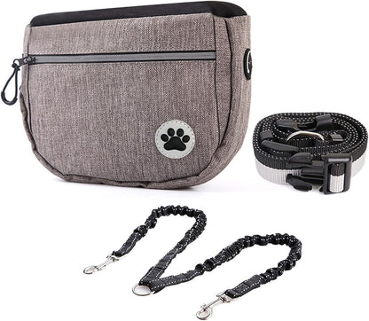 wefenad Large Capacity Dog Snack Bag Dog Treat Pouch Dog Training Pouch Bag with Adjustable Waistband Pet Training Pocket Bag dH - PuriLite
