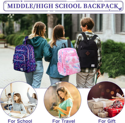 School Backpack for Men Women,Vaschy Lightweight School Bag Bookbag Casual Daypack for High School/College/Teens/Travel/Work - PuriLite