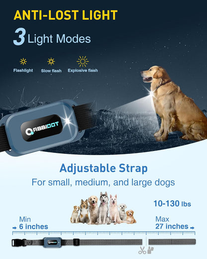 ABBIDOT Shock Collar 2 Dogs - 4500ft Dog Training Collar, 178 Levels, E-cliker, Waterproof Remote & Collar, Night Light E Collar for Small Medium Large Dogs (Black, 2 Collars) - PuriLite