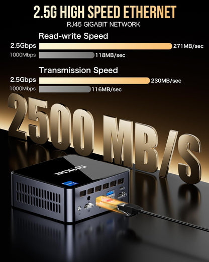 GMKtec Mini PC Intel Core i9 12900HK(14C/20T 5.0 GHz) W11 Pro, Desktop Computer 32GB DDR4 RAM+1TB NVMe SSD, Triple 4K Display, WiFi 6, BT5.2, USB-C M3 Plus - PuriLite
