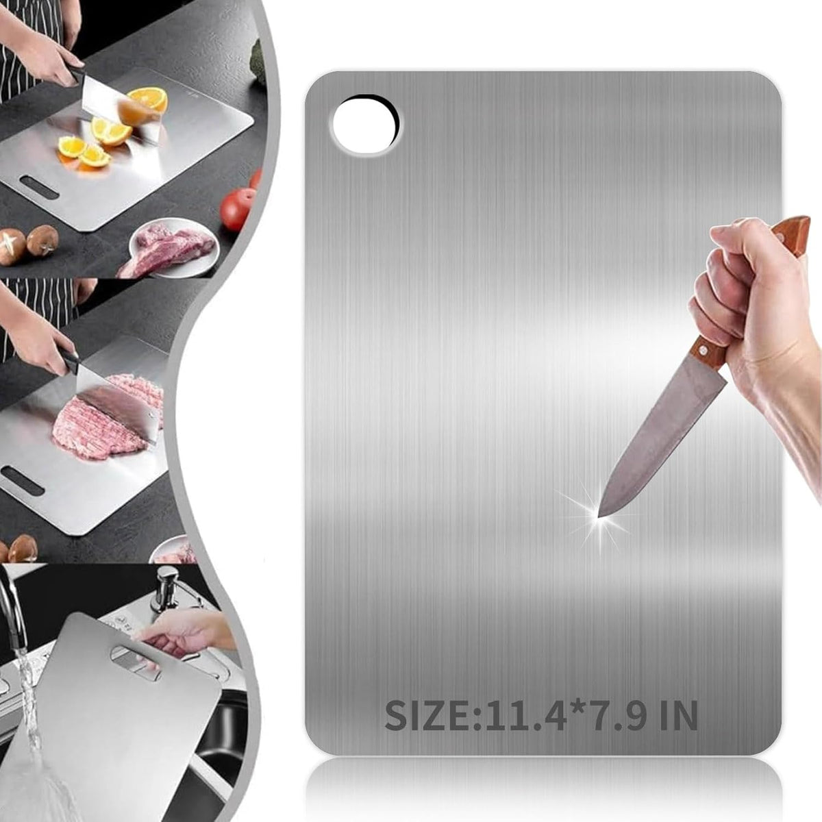 Purilite Select 2025 Titanium Cutting Board – Durable, Hygienic & Multi-Purpose (11.4 x 7.9 in) - PuriLite