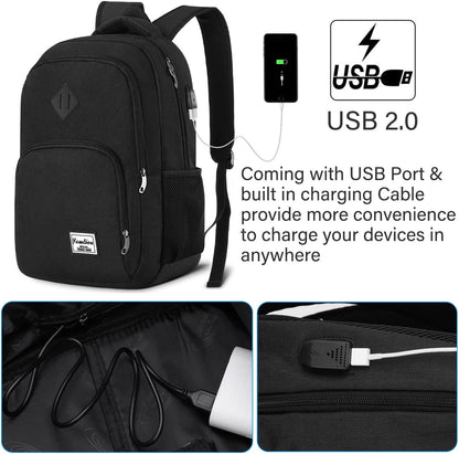 Backpack for Teen Girls,Boys School Backpack for Women with USB,College Backpack,Big Flower - PuriLite