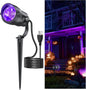 HIBOITEC 12W Halloween Black Light Spotlight Outdoor 1Pack IP65 Waterproof LED Spot Lights Landscape Lighting with US Plug for Glow Party Body Paint Yard Garden Decorations - PuriLite
