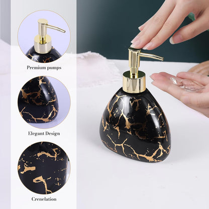 White Bathroom Accessories Set,Modern Countertop Bathroom Decor,Luxury 6 Piece Bathroom Accessory Set,Complete with Soap Dispenser,Toothbrush Holder,Tumbler,Tray - PuriLite