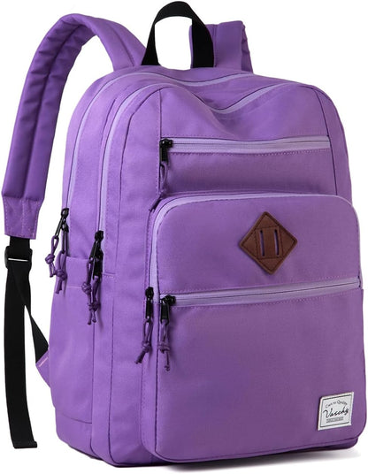 School Backpack for Men Women,Vaschy Lightweight School Bag Bookbag Casual Daypack for High School/College/Teens/Travel/Work - PuriLite
