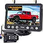 Magnetic Solar Wireless Backup Camera No Installation VASTEND 7'' Rear View Camera for Car No Delay 10000mAh Rechargeable RV Backup Camera 1080P for Truck Trailer Camper (VS-7A) - PuriLite