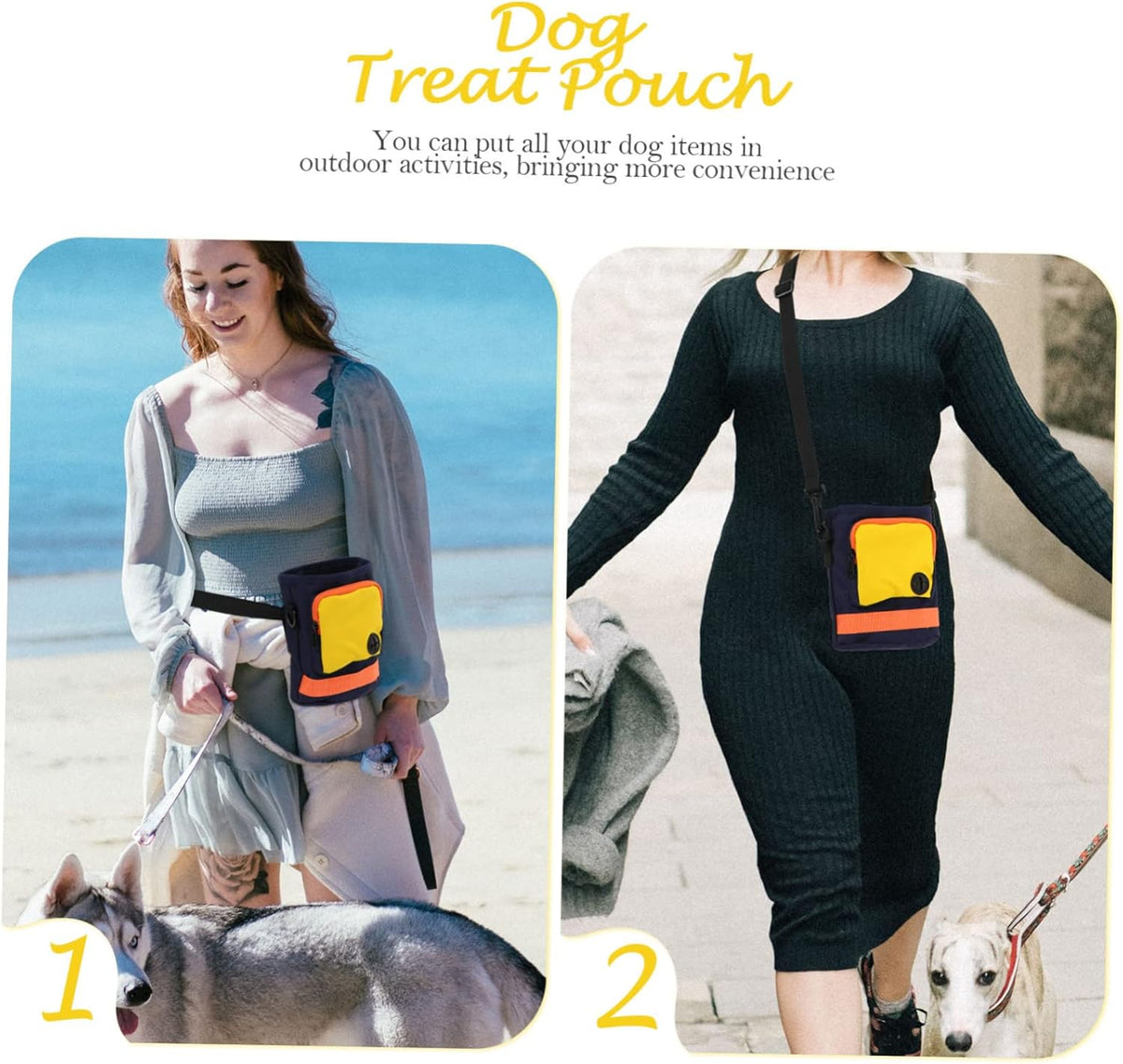 Dog Treat Pouch with Adjustable Waist Strap Lightweight and Durable Pet Training Bag for Treats and - PuriLite