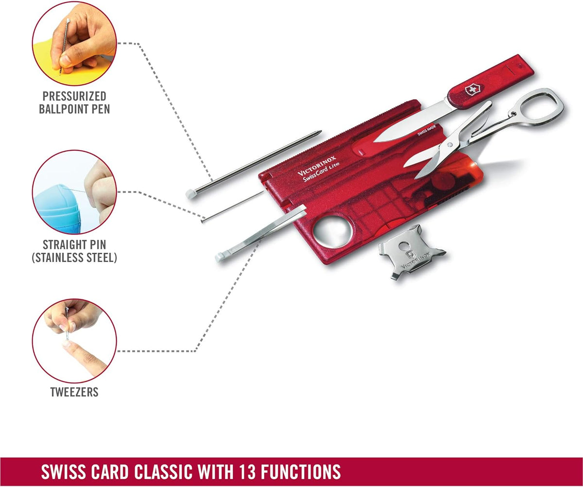 SwissCard, Lite Rubin Transparent by Victorinox - PuriLite