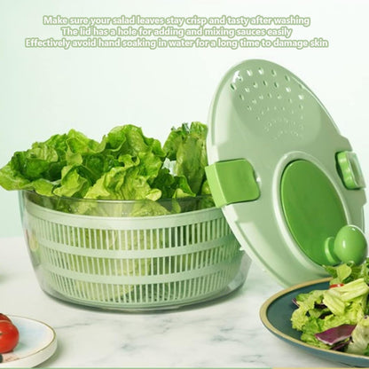 Salad Spinner Lettuce Washer with Drain Bowl Colander Handle, Veggie Dryer Fruit Washer Drainer for Cleaning Drying Greens Vegetables Fruits(Blue) - PuriLite