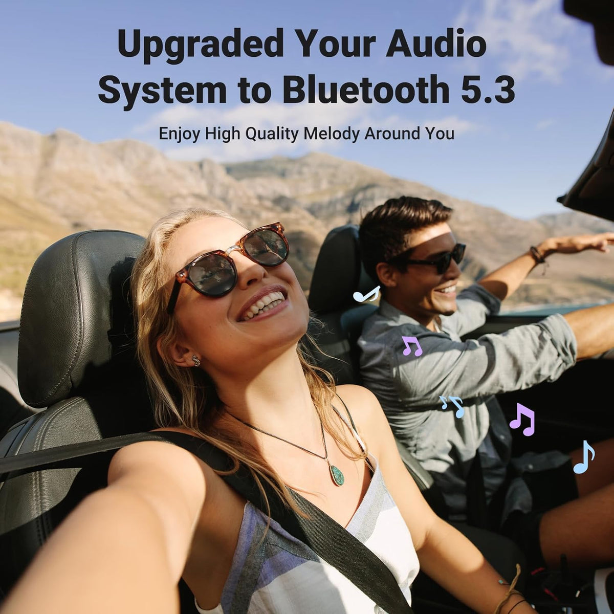 UGREEN Aux to Bluetooth 5.3 Adapter 3.5mm Bluetooth Receiver for Car USB 2.0 to 3.5mm Jack Kit with Built in Microphone Aux Input for Hands Free Calls Compatible with Car Speaker and Home Audio - PuriLite