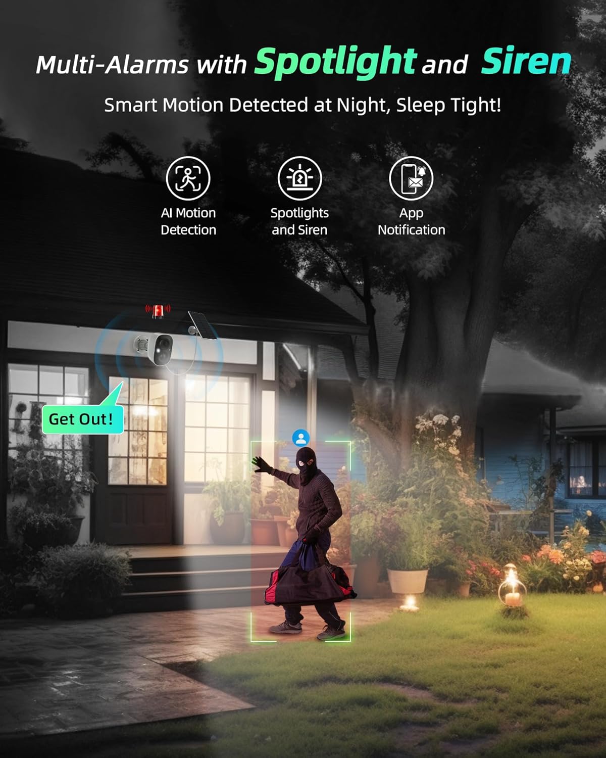 MaxiViz Wireless Camera Outdoor, Battery Powered Security Camera with 2K Color Night Vision, Outside Cameras with AI Motion Detection, 2-Way Talk, IP66 Weatherproof, SD/Cloud Storage, 2 Packs - PuriLite