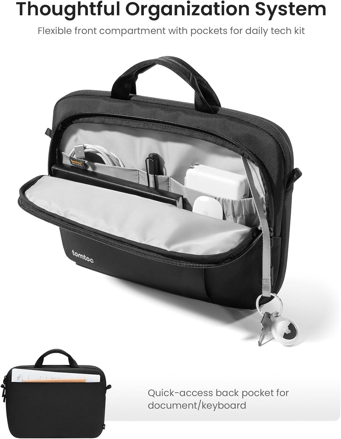 tomtoc 360 Protective Laptop Carrying Case for 16-inch MacBook Pro M4/M3/M2/M1 Pro/Max A3403 A3186 A2991 A2780, Water-resistant Laptop Shoulder Bag fits 15-inch MacBook Air M4 2025, M3/A3114, M2/A2941 - PuriLite