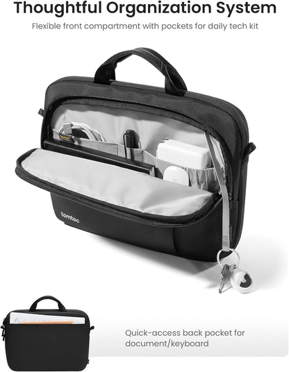 tomtoc 360 Protective Laptop Carrying Case for 16-inch MacBook Pro M4/M3/M2/M1 Pro/Max A3403 A3186 A2991 A2780, Water-resistant Laptop Shoulder Bag fits 15-inch MacBook Air M4 2025, M3/A3114, M2/A2941 - PuriLite